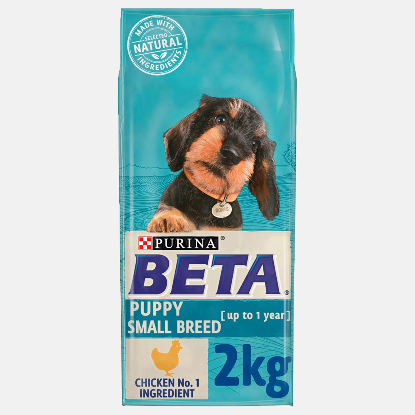 Purina Beta Puppy Small Breed Dry Dog Food with Chicken - 2KG Bag | High Protein Puppy Food for Small Dogs | Perfect for Training, Growth & Daily Nutrition