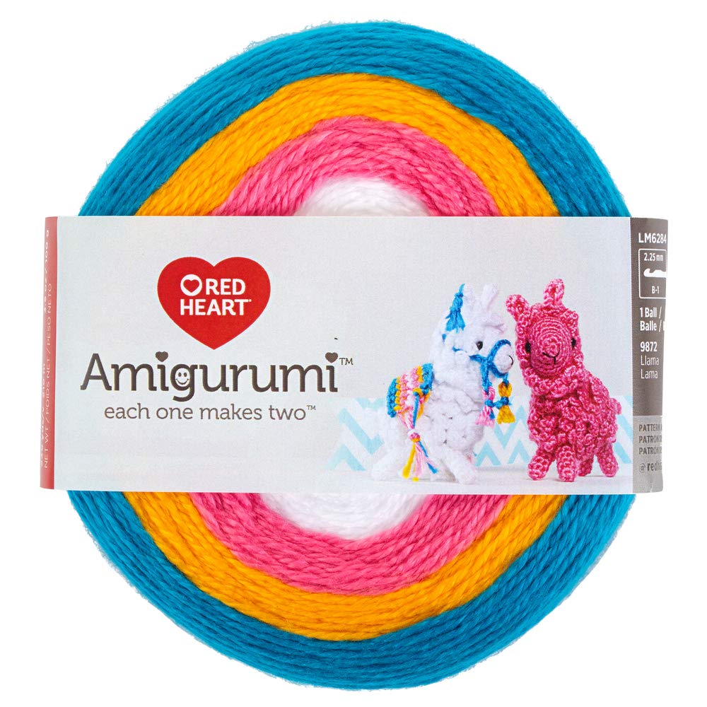 RED HEART Amigurumi Yarn - Soft & Durable Crochet Yarn for Llama Plushies, Amigurumi Animals & DIY Crafts - Perfect for Knitting, Crocheting & Handmade Gifts