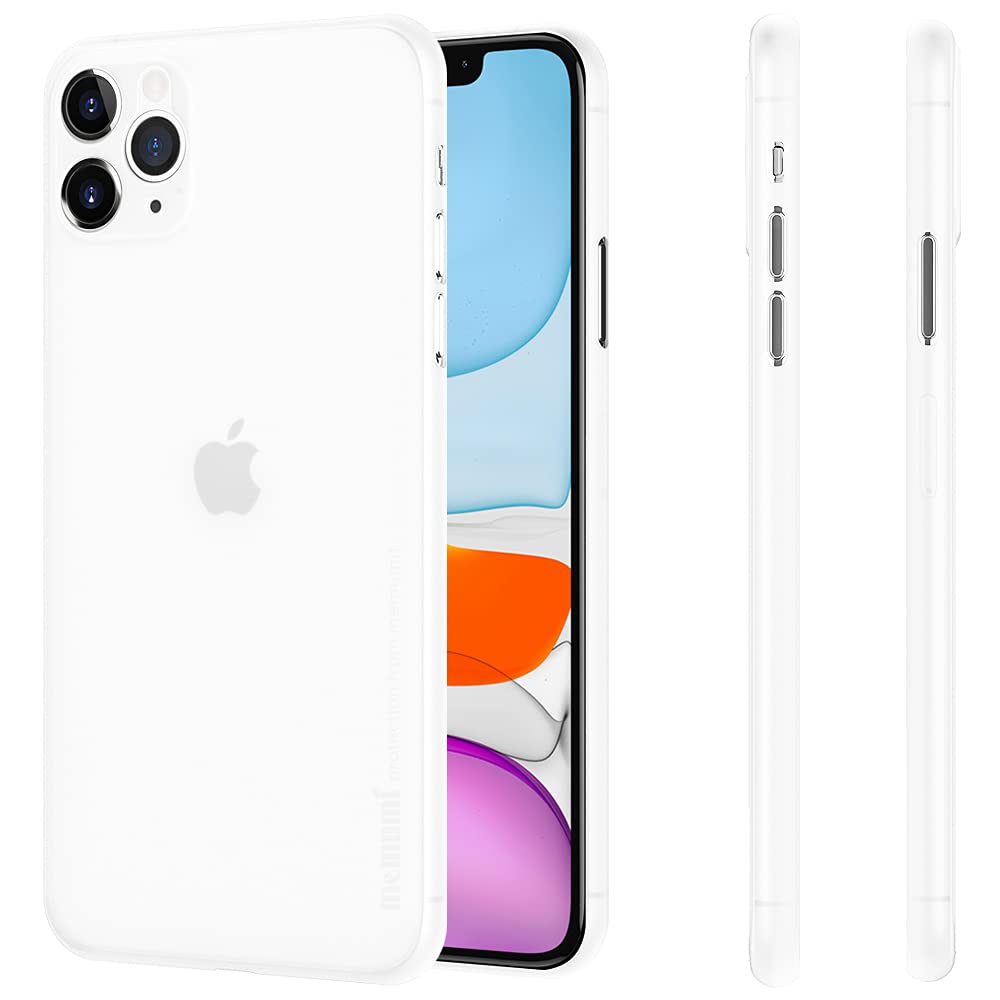 memumi Ultra Slim iPhone 11 Pro Max Case - Matte Translucent White Thin Protective Cover | Scratch & Fingerprint Resistant | Perfect for Daily Use, Work & Travel