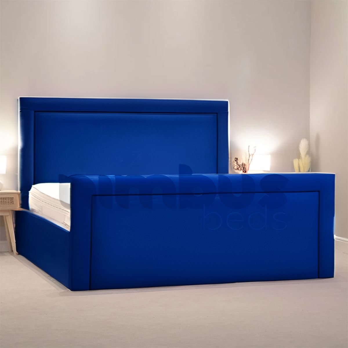 Charlie Bed Frame - Queen Size Wooden Platform Bed with Headboard - Modern & Sturdy Design for Bedroom, Guest Room, or Dorm