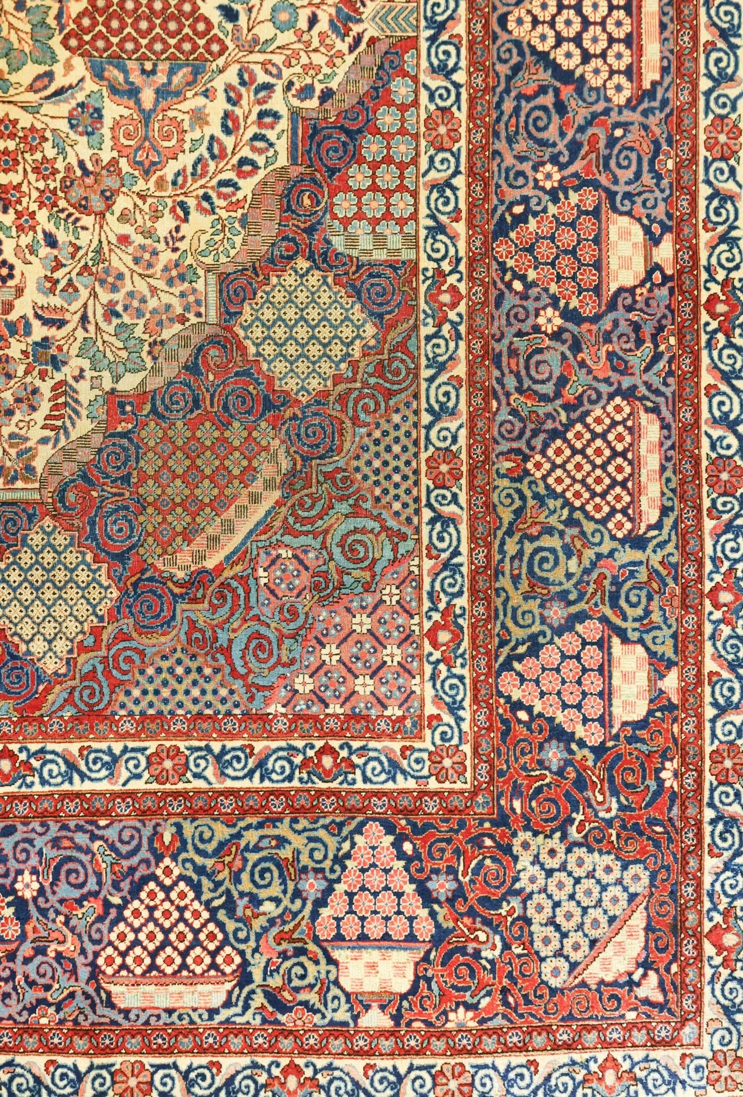 Antique Dabir Kashan Handwoven Traditional Persian Rug - JF8661 | Perfect for Living Room, Bedroom & Home Decor