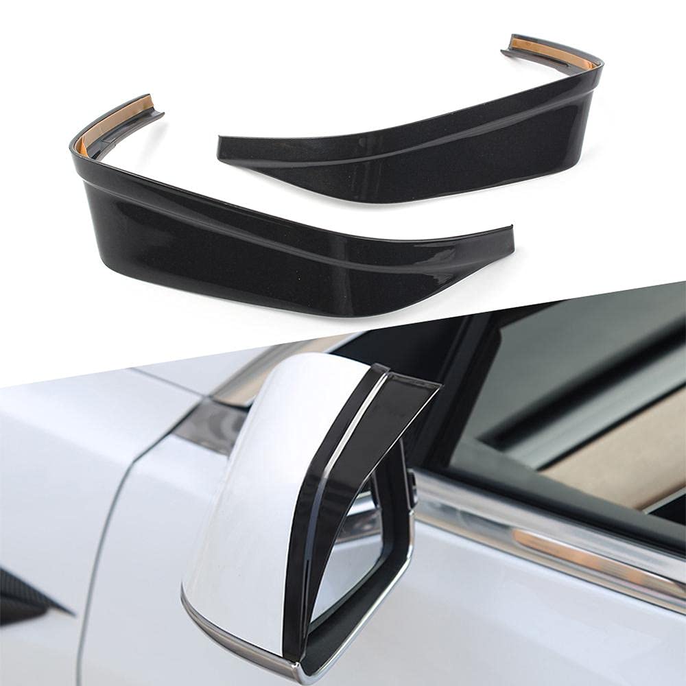 Tesla Model 3 2017-2020 Car Outside Door Rearview Mirror Rain Guards - Waterproof Eyebrow Cover Trims (Gray) - Perfect for Rainy Weather & Highway Driving