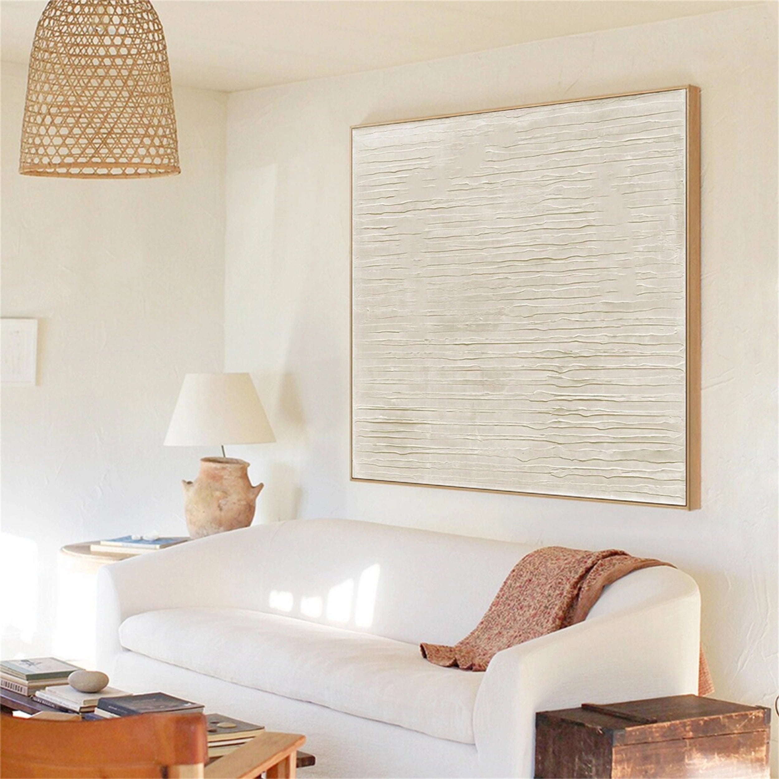 Beige & Brown Abstract Wall Art Print #BB075 - Modern Home Decor for Living Room, Bedroom & Office