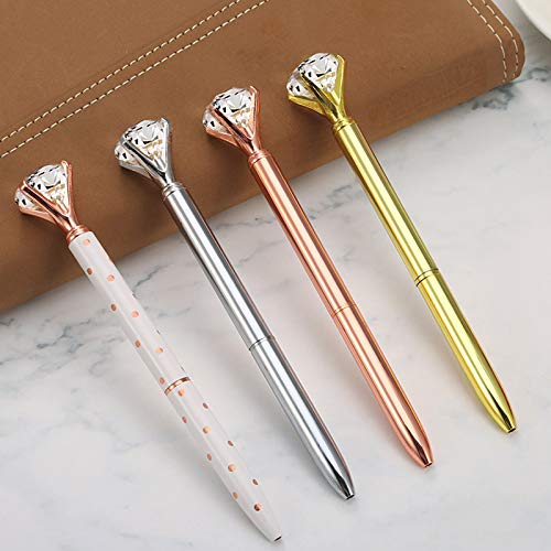8PCS Crystal Diamond Ballpoint Pens - Rhinestone Decorated Metal Sign Pens with Black Ink for School, Office & Gift Giving | Elegant Writing Tools for Journaling, Note Taking & Special Occasions