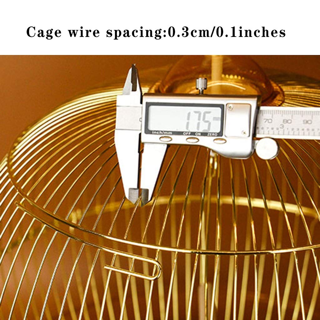 Retro Golden Flight Cage for Parakeets - Decorative Bird Cage for Parrots, Doves & Canaries | Elegant Home Decor & Luxury Package (Gold) - Perfect for Living Room, Bedroom or Garden Aviary