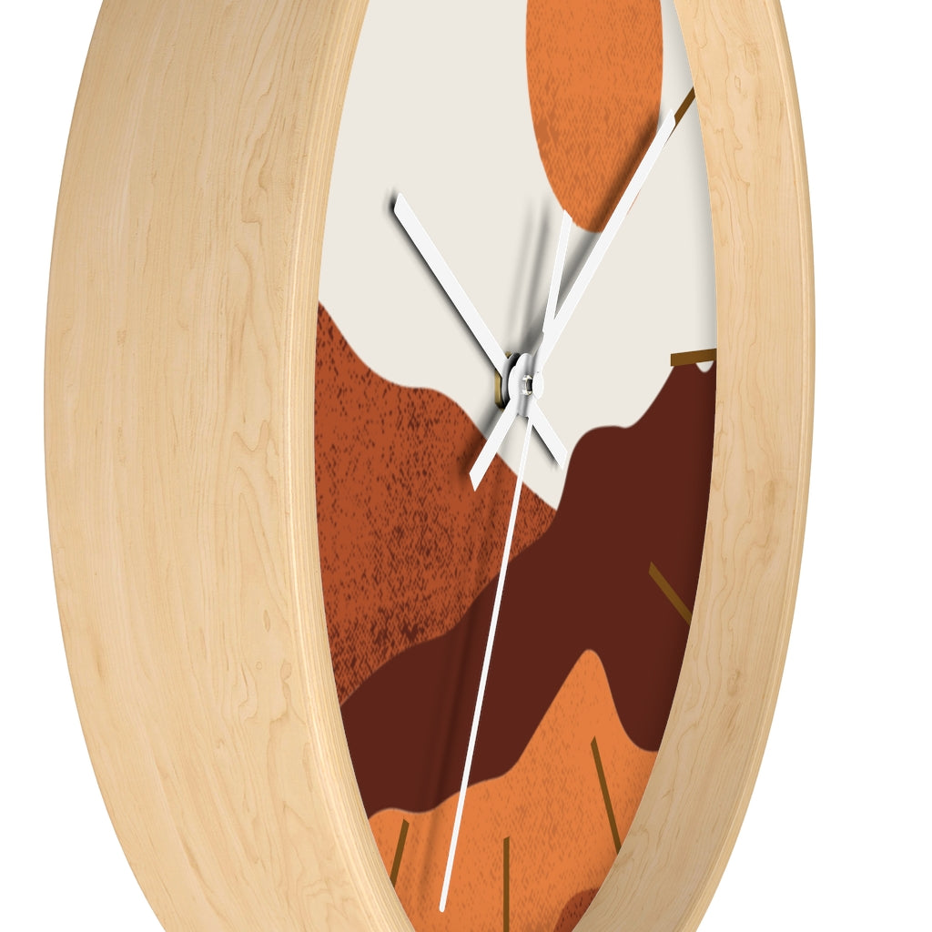 Midwest Desert Theme Wooden Wall Clock - Stylish Home & Office Decor for Living Room, Bedroom, or Kitchen