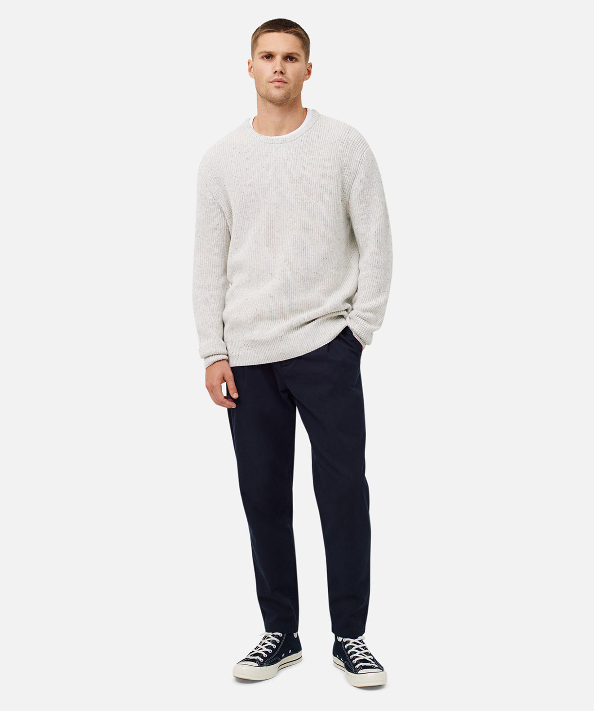 The Manchedo Knit Sweater - Soft Oatmeal Color Pullover for Men & Women | Cozy Winter Wear & Casual Outfit Essential
