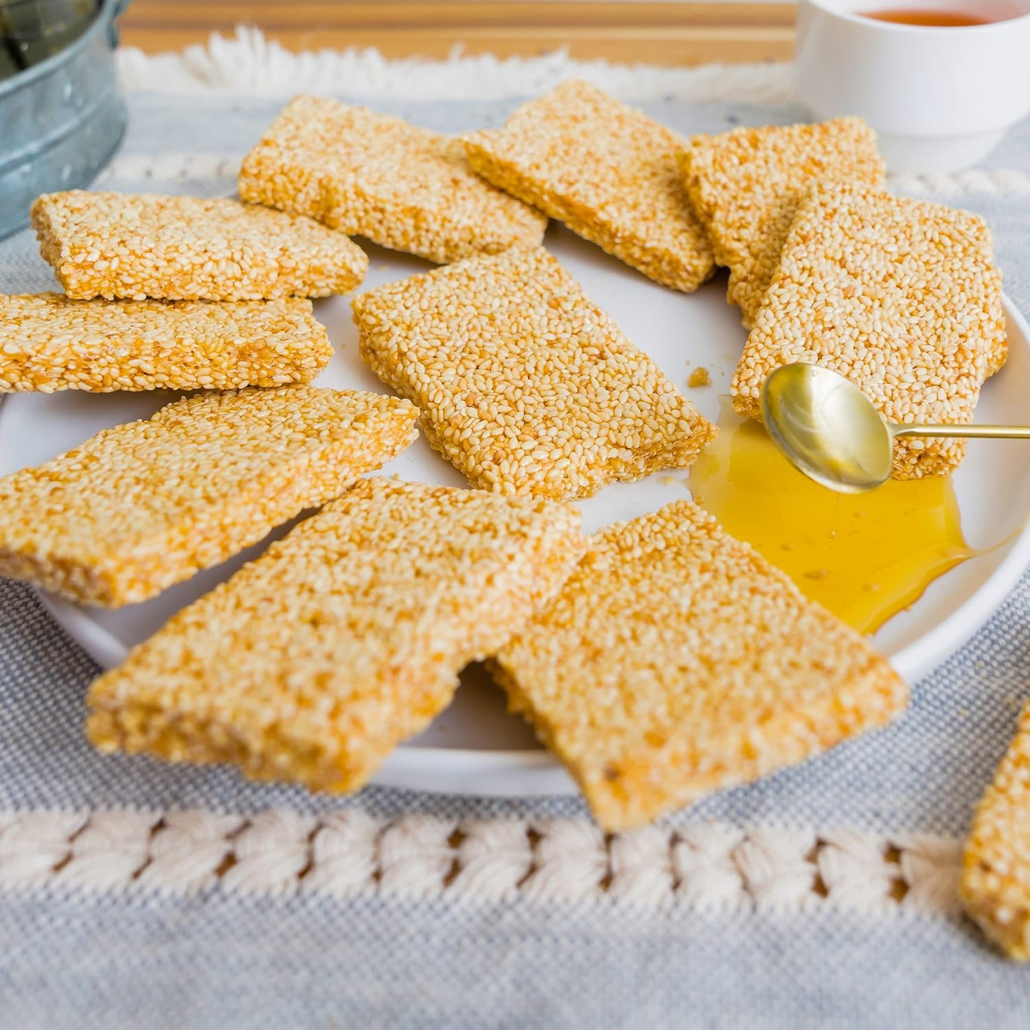 NY SPICE SHOP Premium Sesame Honey Candy Bars - 10lb Bulk Pack of Crunchy Sesame Snacks - All Natural Honey & Sesame Seed Treats - Perfect for Gifts, Parties & Healthy Snacking