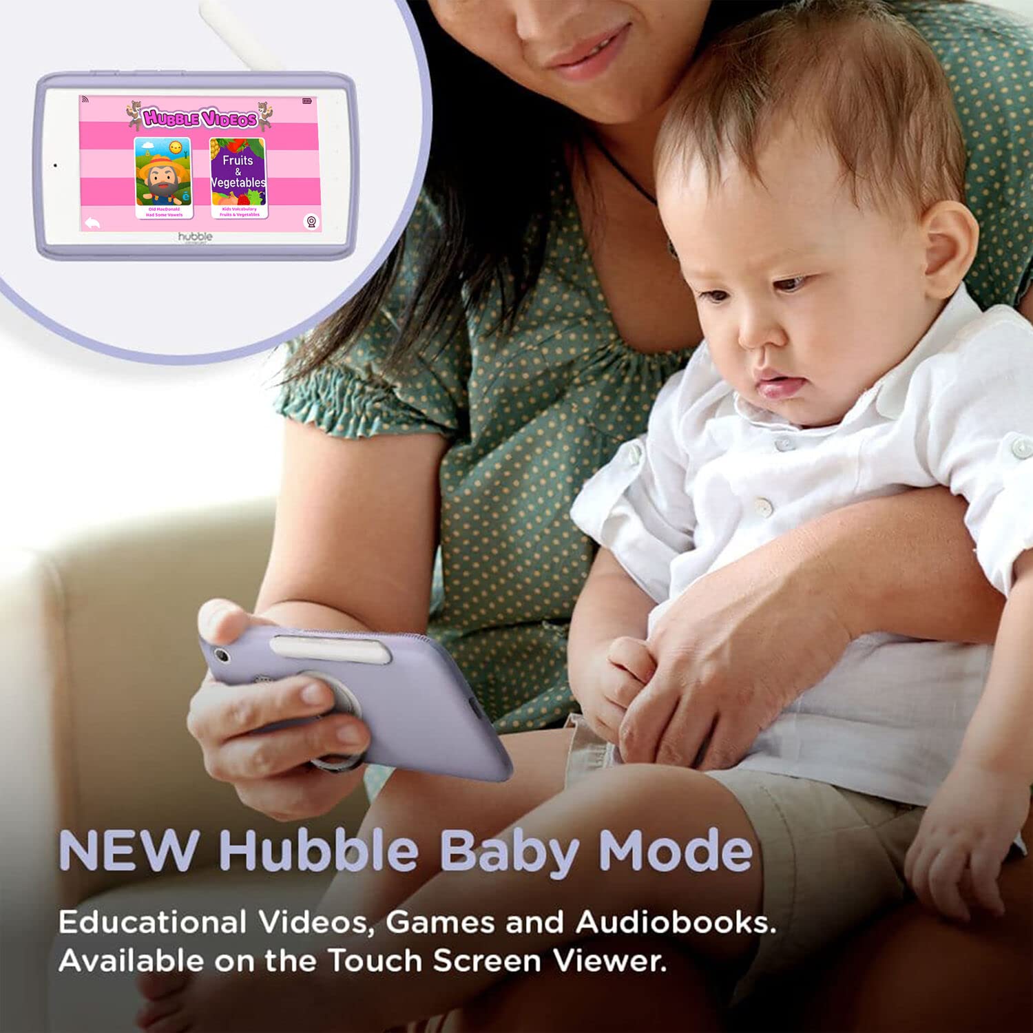 Hubble Connected Nursery Pal Deluxe Twin Smart Baby Monitor - Wireless Wi-Fi HD Camera with 5