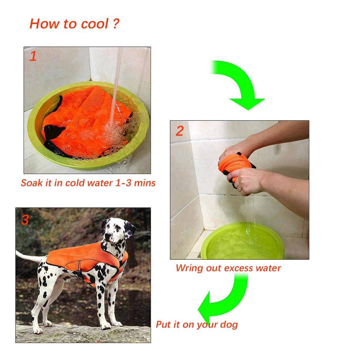 Adjustable Dog Cooling Vest - Reflective Hunting & Safety Jacket for Summer, Swamp Cooler Vest for Large Dogs - Perfect for Outdoor Adventures, Hiking & Hot Weather Protection
