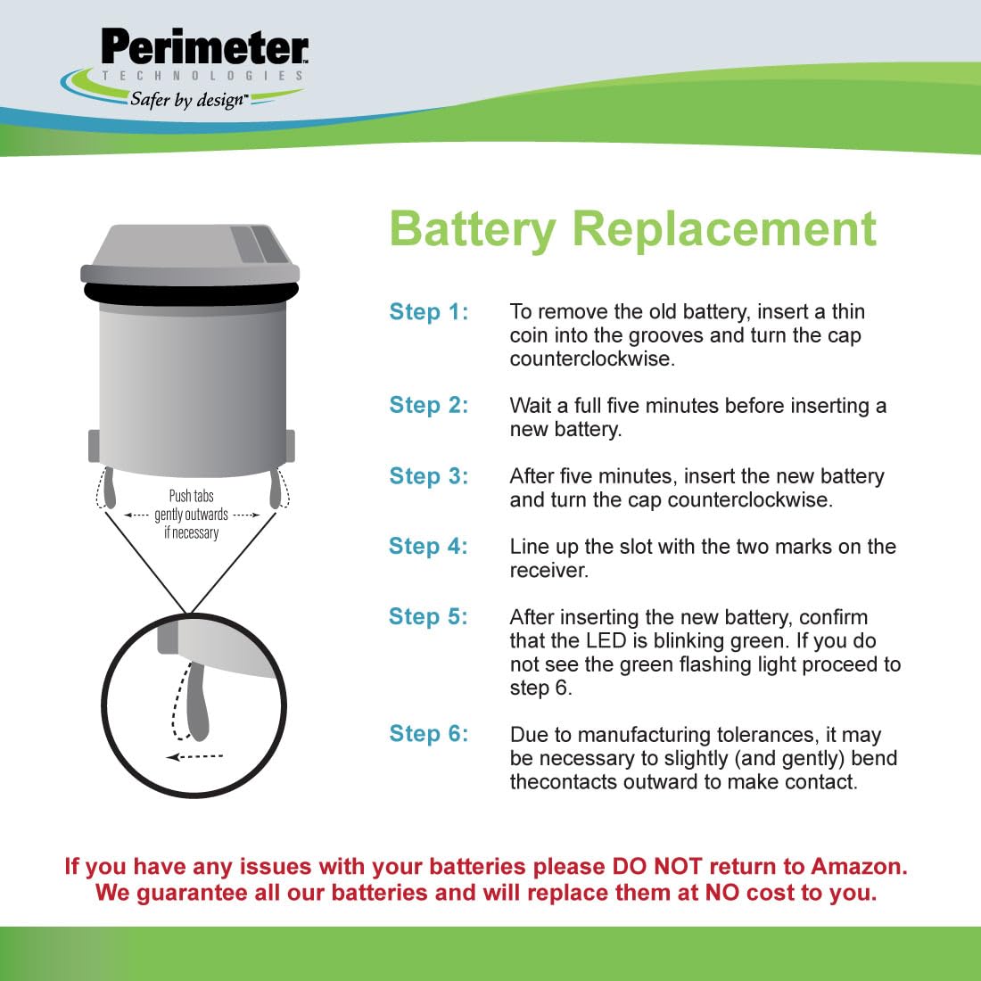 Perimeter Technologies R21/R51 Dog Collar Replacement Batteries - 10 Pack with Free ElectroPet Training Clicker | Compatible with Invisible Fence Systems | Perfect for Pet Containment & Training Scenarios