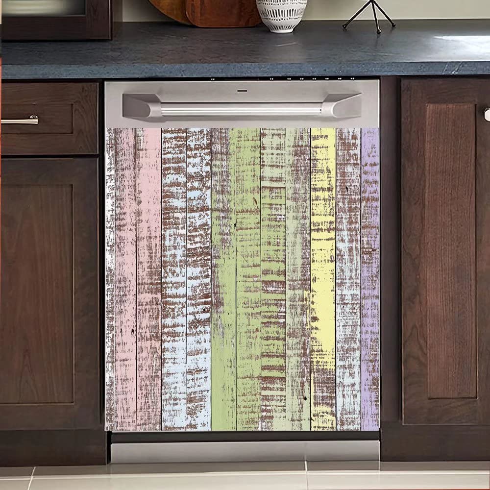Rustic Wood Magnetic Sticker for Dishwasher & Refrigerator - 23