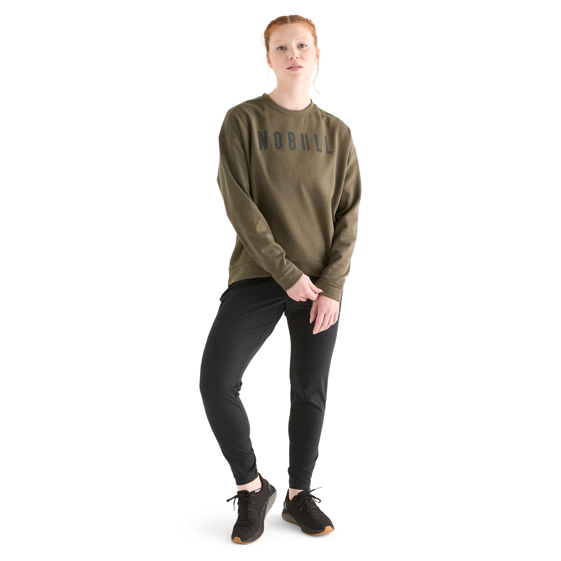 NOBULL Women's Crew Sweatshirt - Comfortable Cotton Pullover for Workouts & Casual Wear - Perfect for Gym, Running & Everyday Style