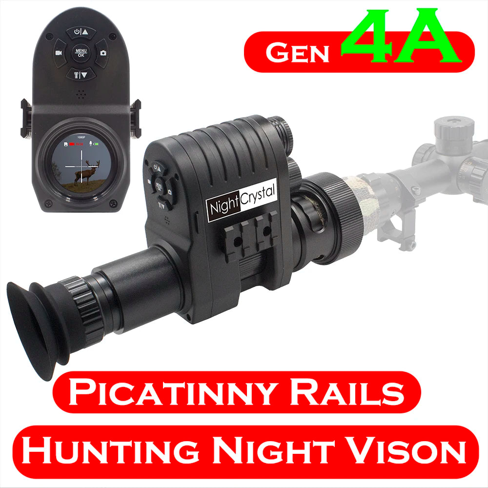 Infrared Hunting Night Vision Scope - 1080p HD Clip-On Monocular with DVR & Thermal Imaging for Sniper Rifles | Perfect for Low-Light Hunting, Wildlife Observation, and Tactical Operations
