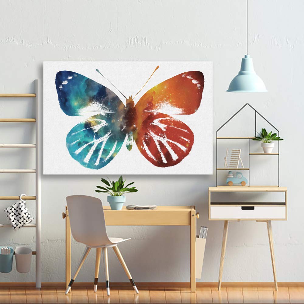 Beautiful Butterfly Giclee Canvas Wall Art - 12x18 Inches, Vibrant Home Decor for Bedroom, Living Room, Office, and Nursery