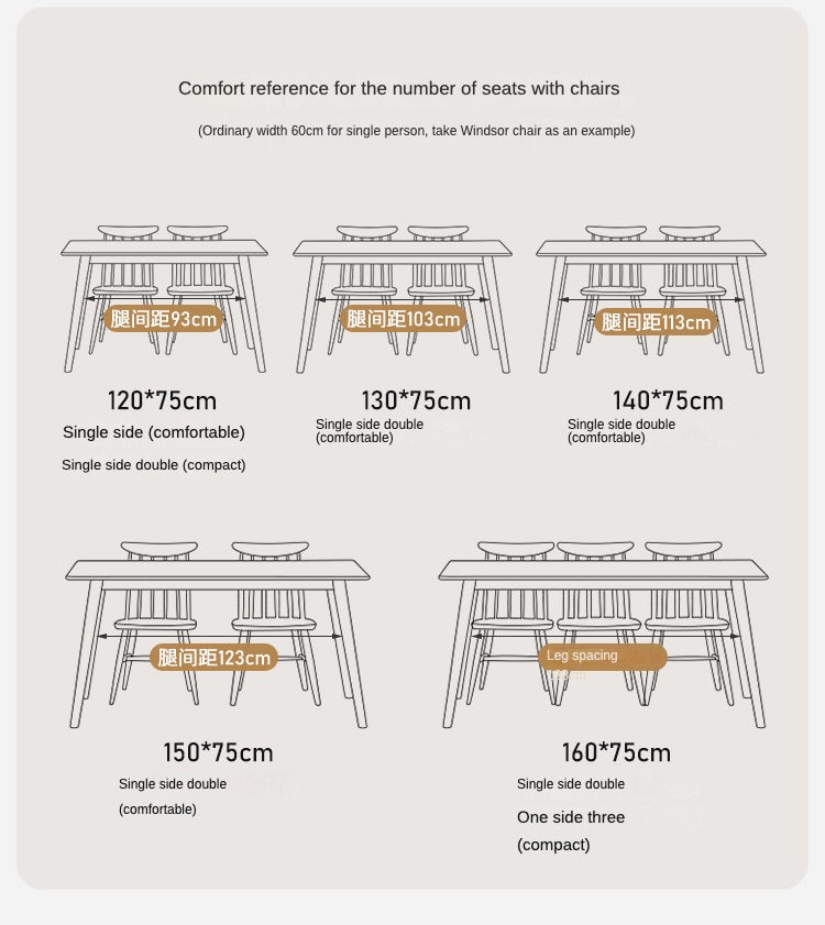 Solid Oak Wood Modern Dining Table - Rustic Farmhouse Style for Kitchen, Dining Room & Small Space - Perfect for Family Gatherings & Dinner Parties