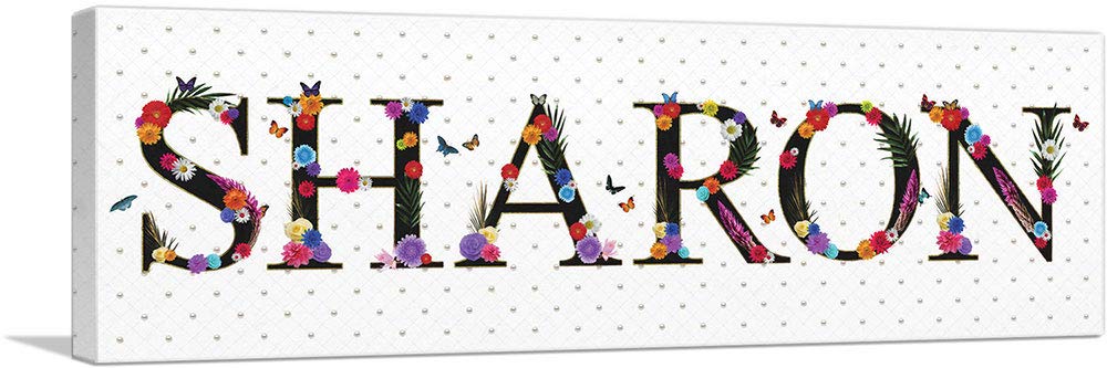 ARTCANVAS SHARON Girls Name Wall Art - 36