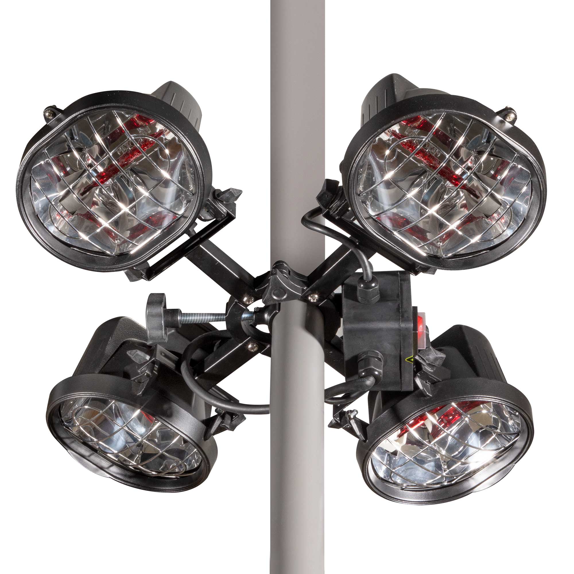 1800W Folding Patio Heater with 4 Panels - Outdoor Infrared Gazebo & Parasol Heater for Backyard, Deck, and Garden Use