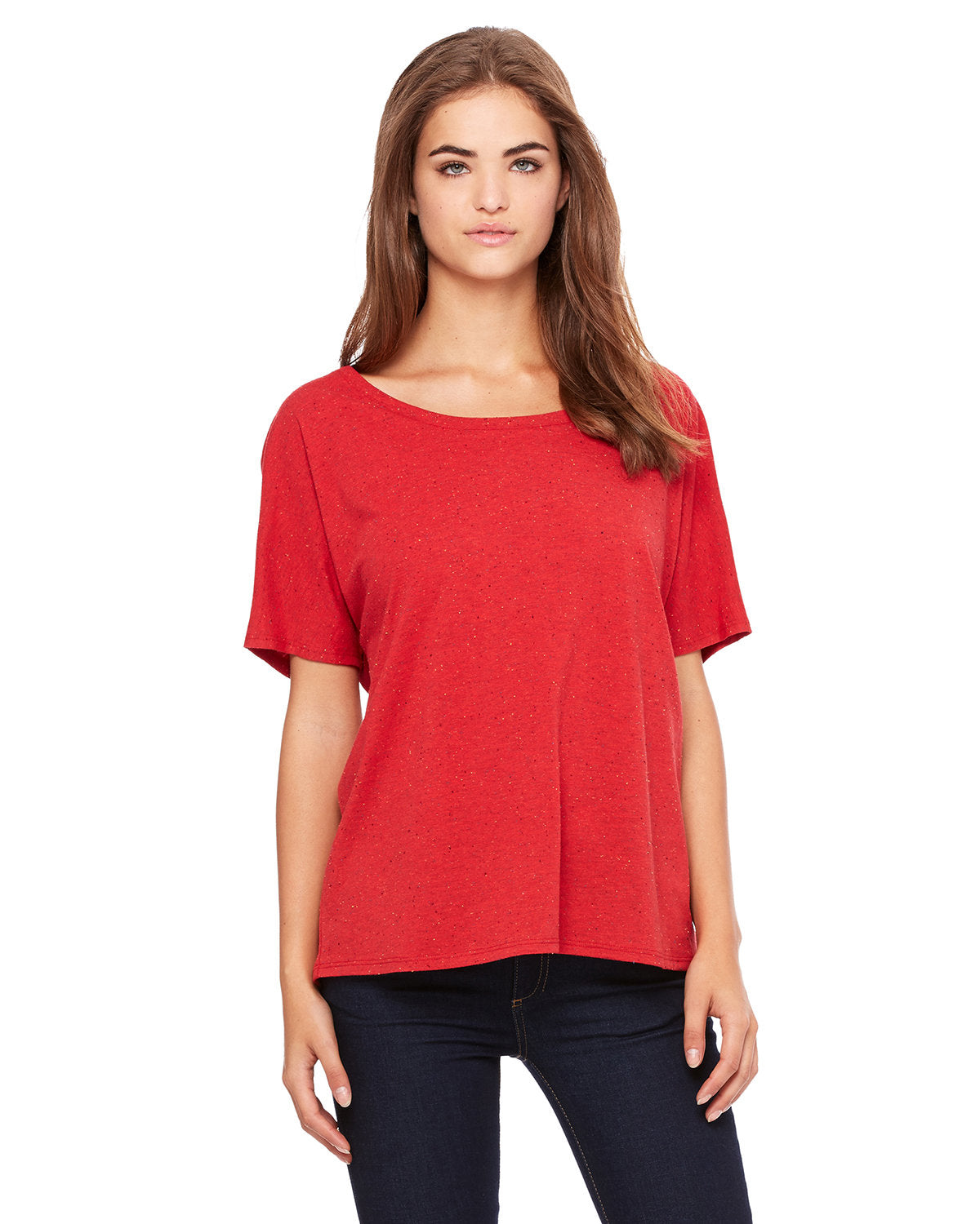 Bella + Canvas 8816 Women's Soft Slouchy Scoop Neck T-Shirt - Comfortable Casual Tee for Everyday Wear, Lounge, and Outfits