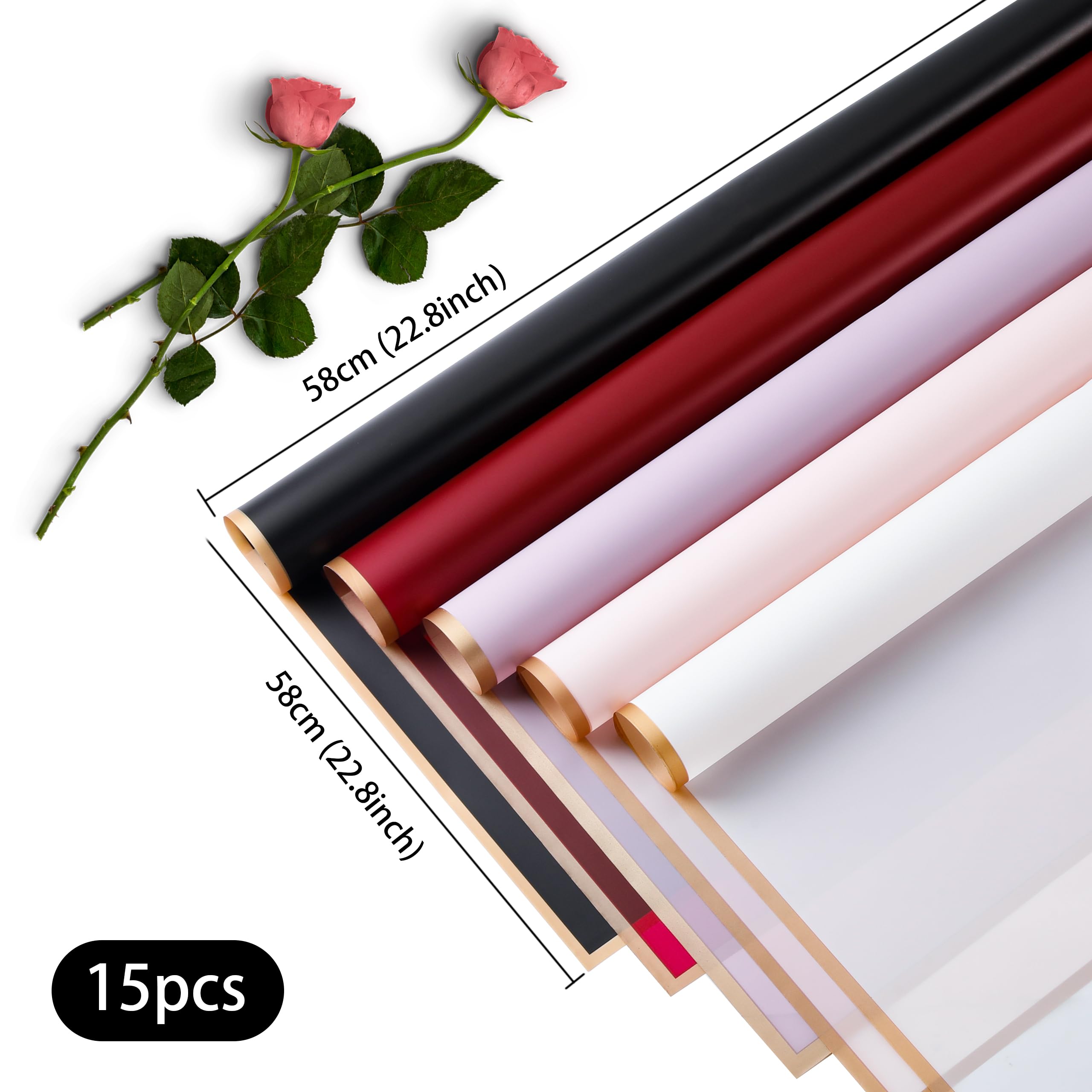 Premium Korean Floral Wrapping Paper - Waterproof Gift Wrapping Sheets for Flowers, Bouquets & Presents - Perfect for Weddings, Birthdays & Special Occasions