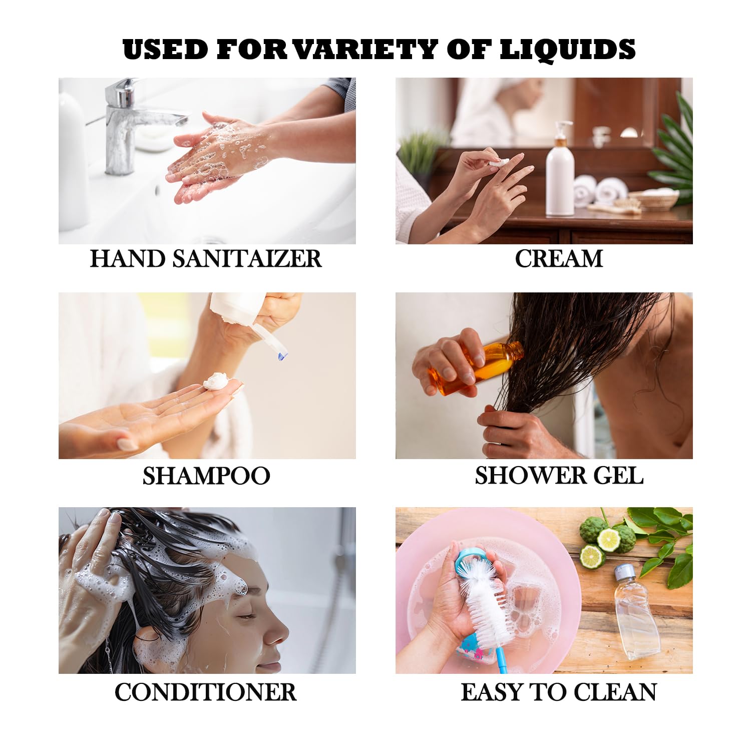 200ml Clear Empty PET Plastic Square Bottles with Black Flip Top Cap - Refillable & Reusable for Hair Oil, Ayurvedic Oil, Massage Oil, Lotions, Shampoo, Sanitizer (Pack of 3) | Perfect for DIY Beauty Products, Travel Containers & Home Organizing