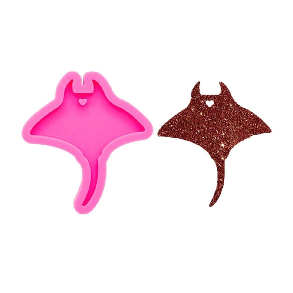 DIY Halloween Bat Skull Keychain Silicone Mold with Hole - Resin Jewelry & Candy Making Supplies for Halloween Crafts, Cosplay Accessories, and DIY Pendant Gifts - Perfect for Epoxy Resin, Chocolate, and Soap Molds