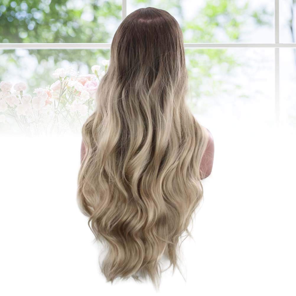 1pc Green Synthetic Cosplay Wig for Women - Extra Long Curly Hair Extensions & Dress Up Wig | Perfect for Halloween, Cosplay, Parties & Costume Events