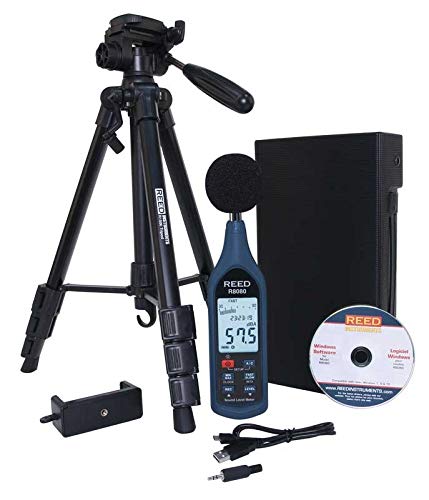 REED Instruments R8080-KIT2 Professional Sound Level Meter with Data Logging & Tripod Kit - Perfect for Noise Monitoring in Factories, Schools & Environmental Studies