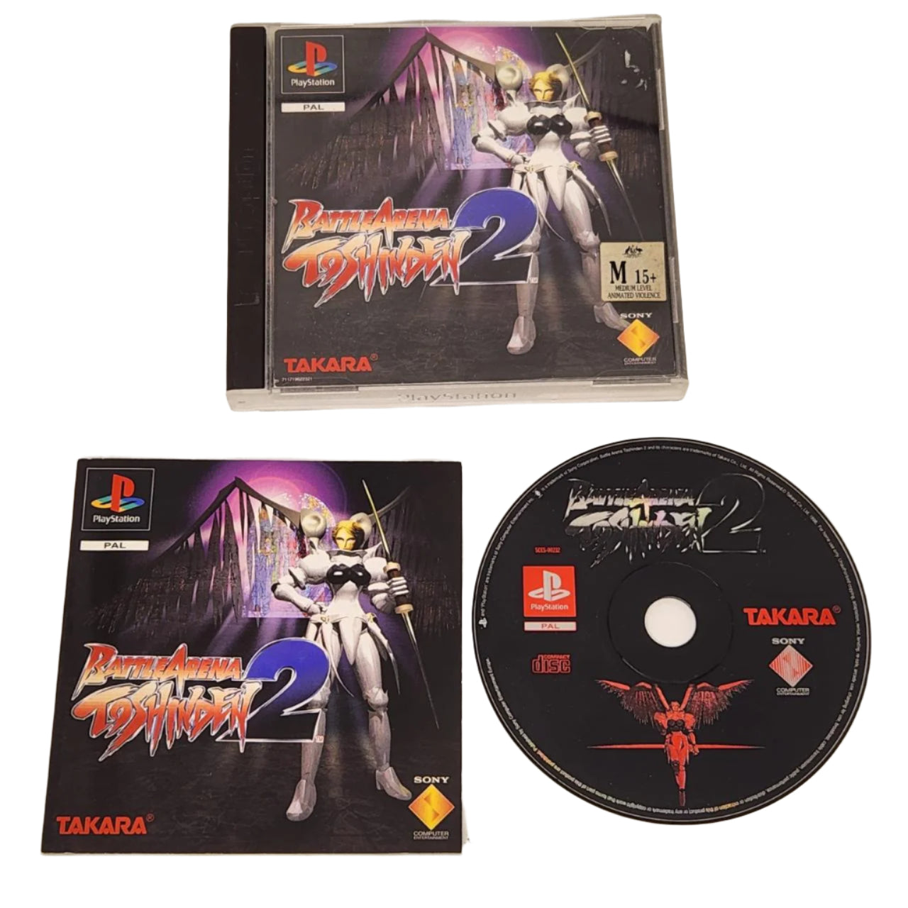 Battle Arena Toshinden 2 PS1 Game - Playstation 1 Classic Fighting Game with Original Manual (PAL Version) - Perfect for Retro Gaming Collectors and PS1 Enthusiasts