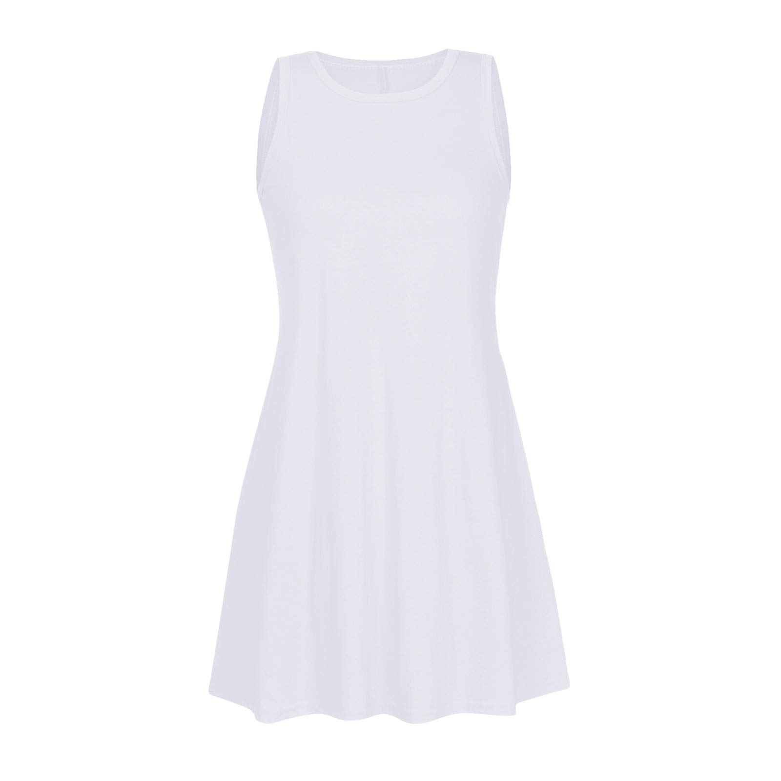Women's Summer Sleeveless A-Line Sundress - Casual Beach Tank Dress with Pockets | Perfect for Vacation, Pool Party & Everyday Wear
