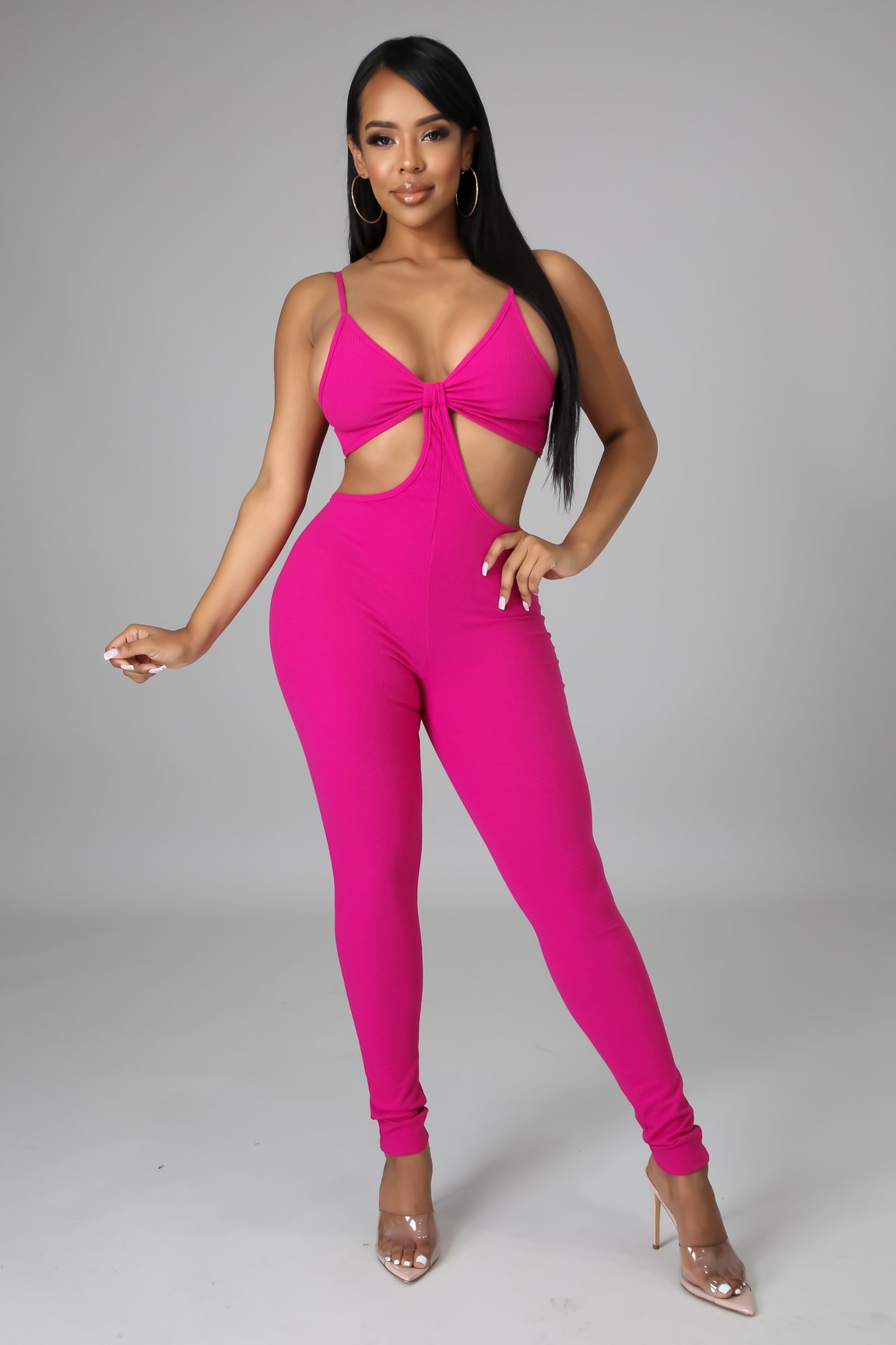 Laurel Women's Jumpsuit - Fuchsia Pink Romper for Casual Wear & Summer Outfits | Perfect for Beach, Party, and Date Night