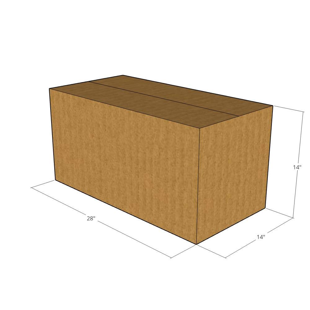 200 New Corrugated Shipping Boxes 28x14x14 Inches - 32 ECT Strength - Heavy Duty Moving & Storage Boxes for Home, Office & Ecommerce Packaging