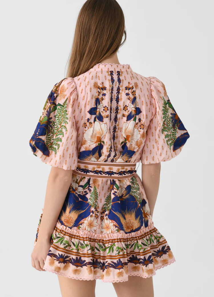 Farm Rio Dream Garden Dress - Floral Print Maxi Dress for Women, Summer Boho Chic Style, Perfect for Beach Vacations, Music Festivals & Date Nights