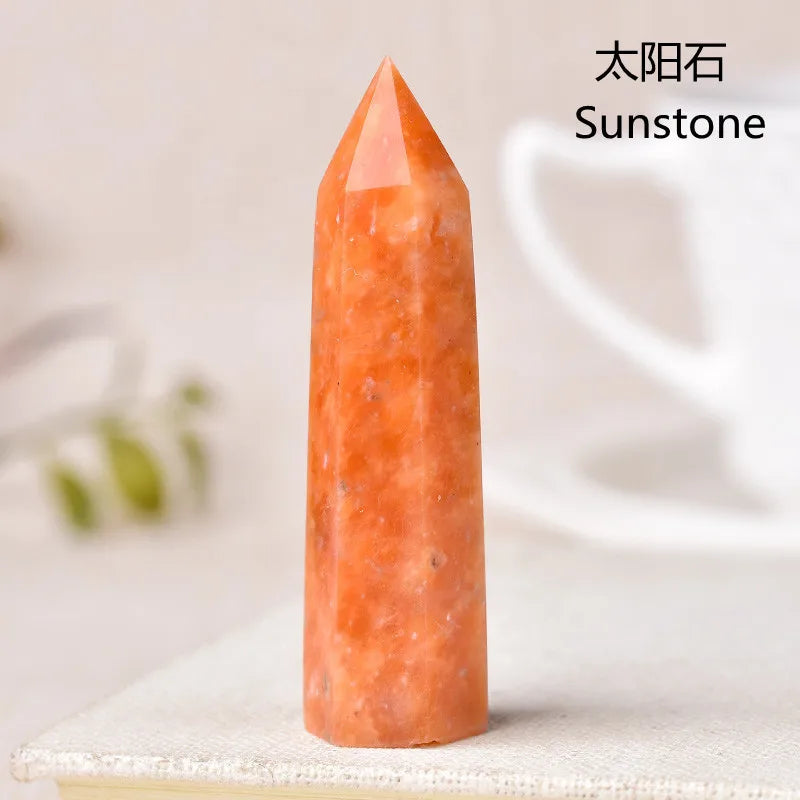 Natural Green Moss Agate Crystal Point - 60-70mm Transparent Quartz Stone for Home Decor, Feng Shui, Jewelry Making & Healing Meditation (1PC)