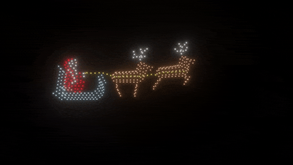 400 Drones Santa Claus Animation Show - Stunning Christmas Light Display for Holiday Events, Parades & Festivals