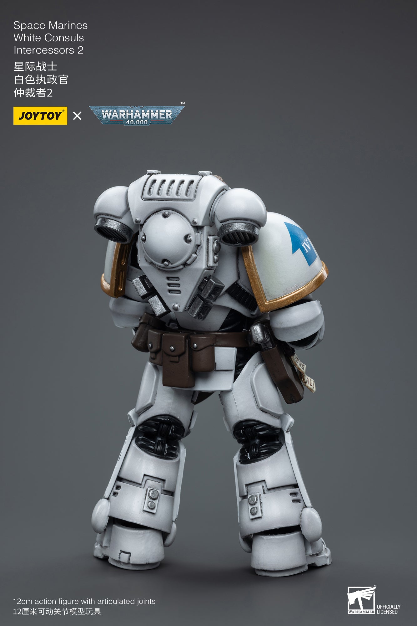 1/18 JOYTOY Warhammer 40K Space Marines White Consuls Intercessors Action Figure - Collectible Miniature for Tabletop Gaming & Display