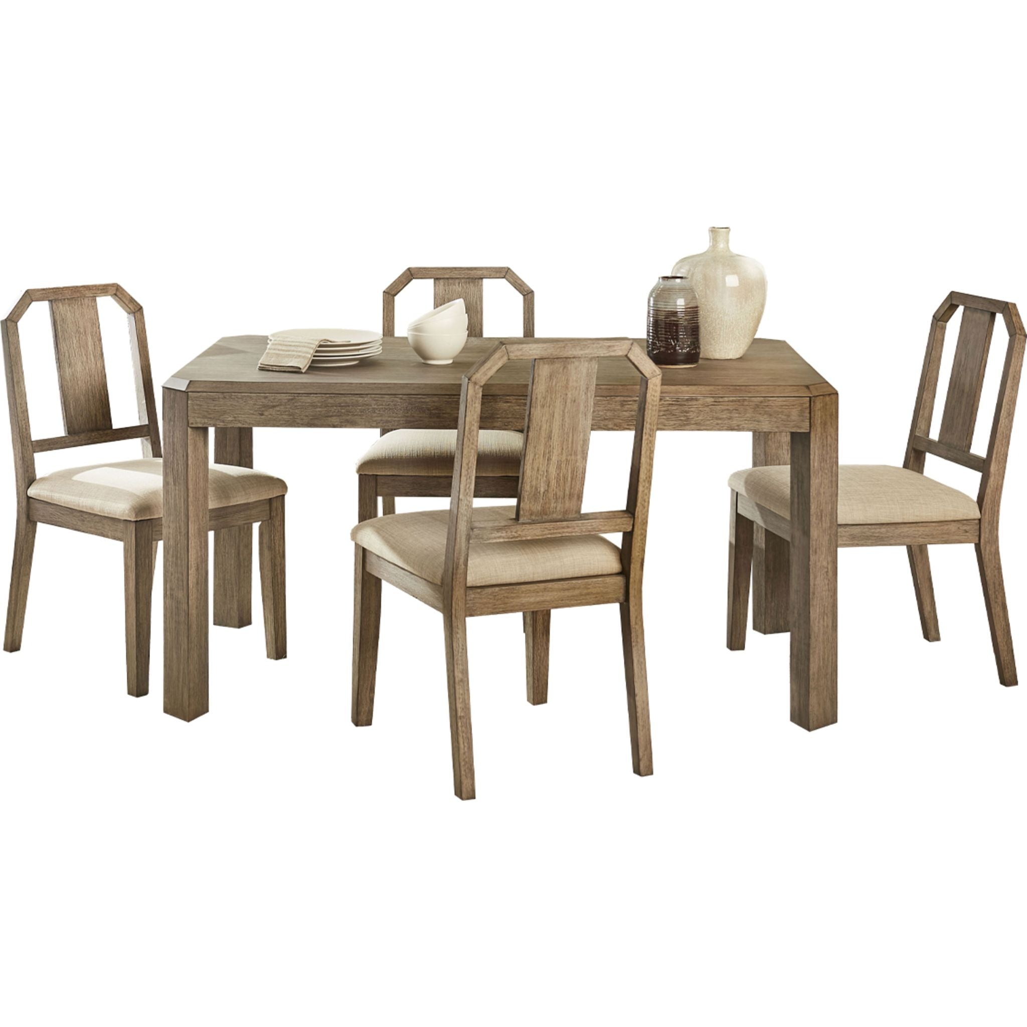 Acadia 5-Piece Outdoor Dining Set - Patio Furniture with Table & 4 Chairs - Perfect for Backyard, Garden, and Poolside Gatherings