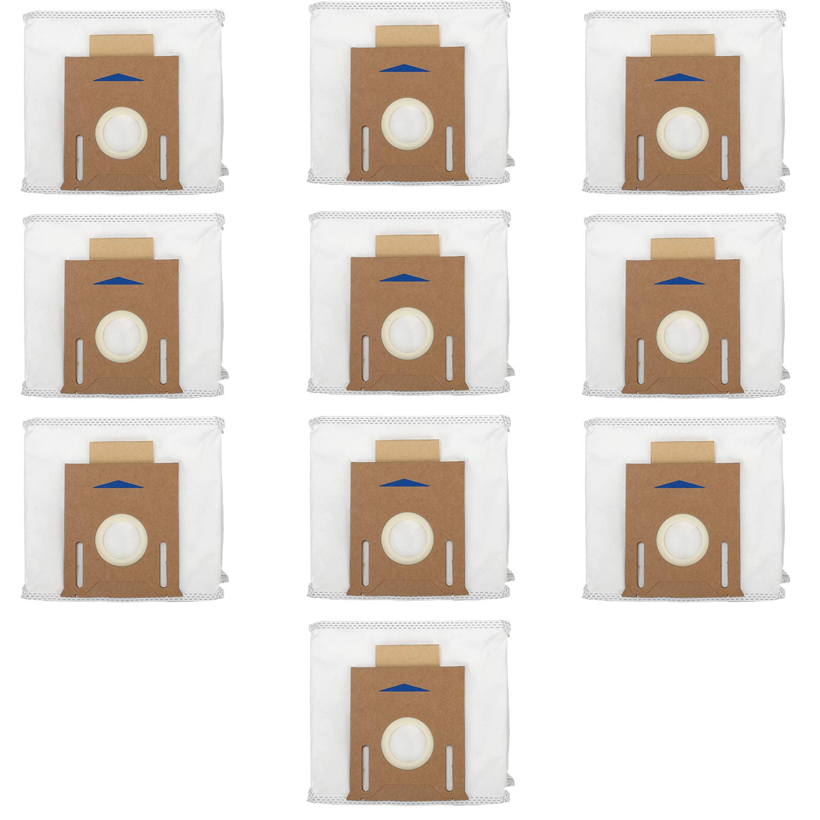 10 Pack T8 Dust Bags Compatible with Ecovacs DEEBOT OZMO T8 AIVI/T8 Max/T8 Series/N8 Pro Plus/N8 Pro/N10 Plus & Yeedi Robot Vacuum Cleaners - Replacement Filters for Smart Home Cleaning