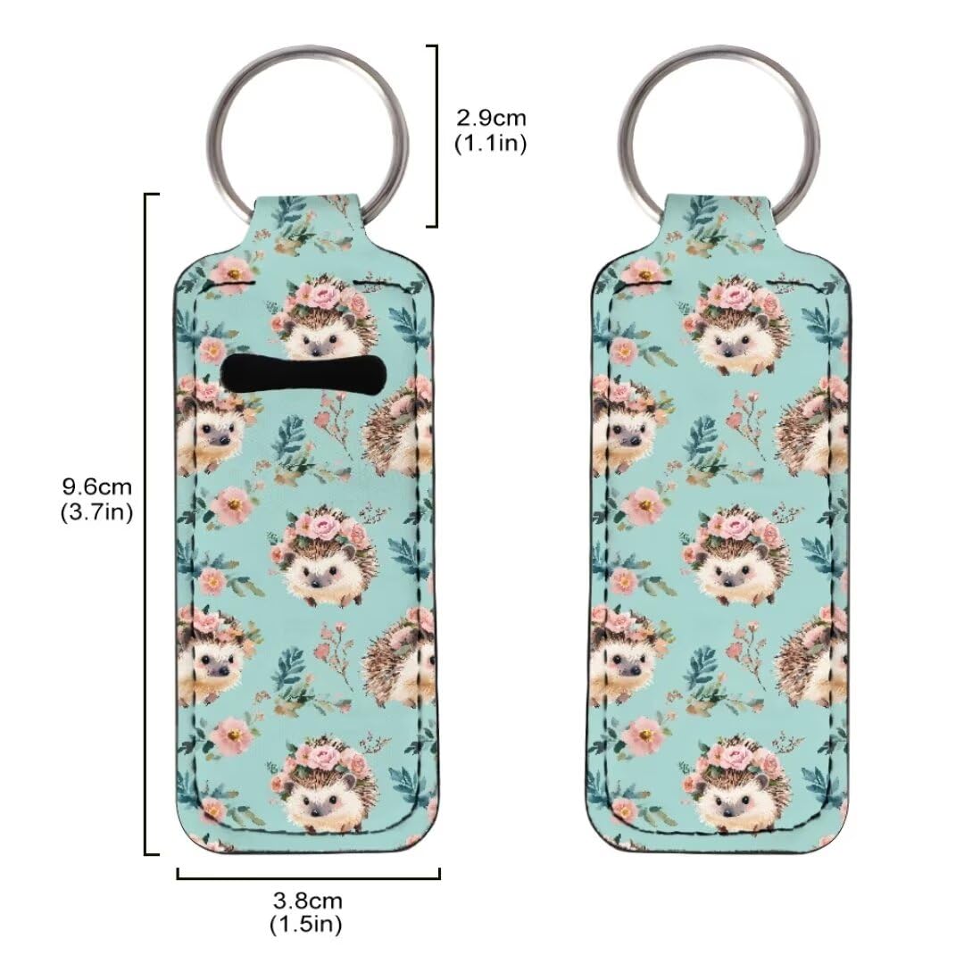 Stylish Print Chapstick Keychain Holder - Lip Balm & Lipstick Holder for Women - Cute and Practical Keychain Accessory - Perfect for Purse, Backpack, or Gym Bag Organization