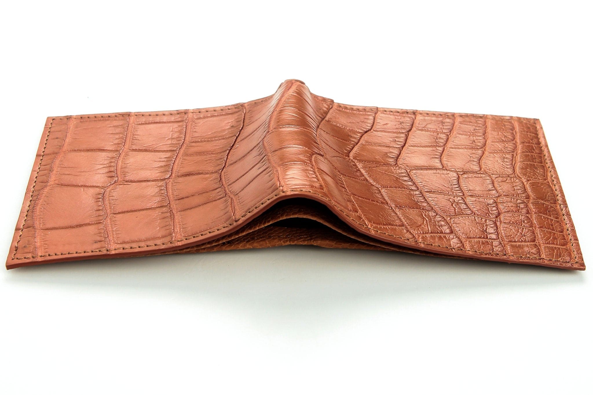 Premium Light Brown Genuine Crocodile & Ostrich Leather Wallet for Men - Luxury Slim Bifold Credit Card Holder (Perfect for Business, Travel & Everyday Use)