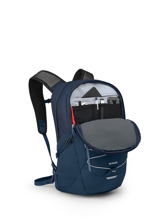 Osprey Quasar 26L Lightweight Water-Resistant Backpack for Men & Women - Perfect for Daily Commute, Travel, Hiking & Work (Black)