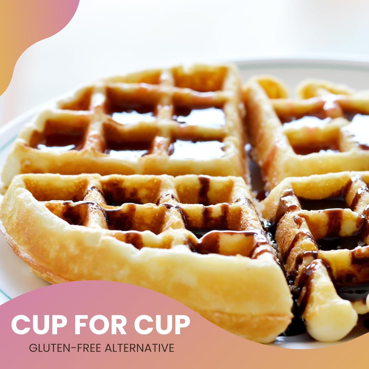Better Batter Waffle Mix - Certified Kosher, Vegan & Gluten Free Baking Mix | Top 8 Allergen Free, Just Add Water, Eggs & Butter | Perfect for Fluffy Waffles, Pancakes & Breakfast | 1LB Pouch - Ideal for Hostess Kitchen, Cooking Gifts & Family Brunch