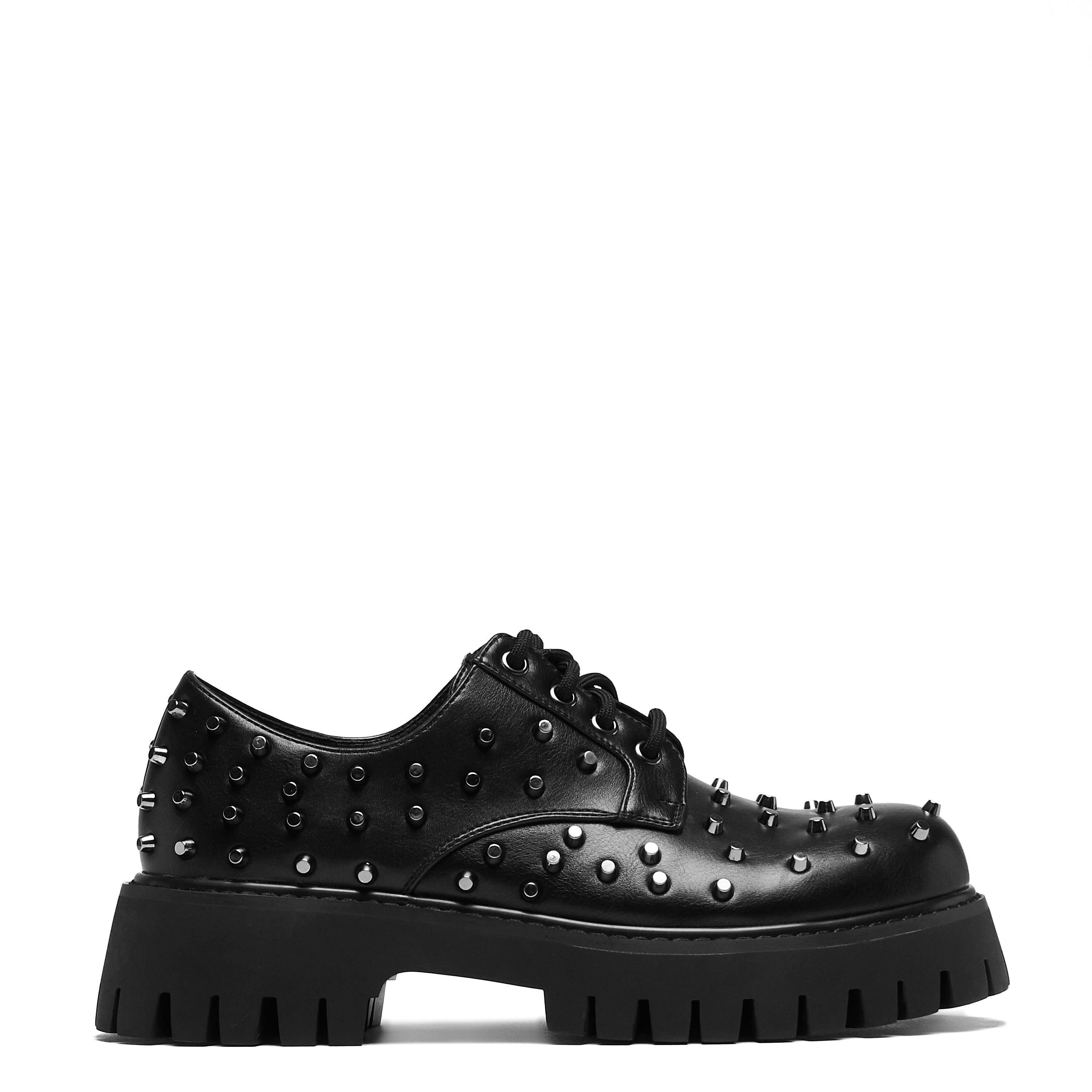Penitent Studded Black Shoes for Men & Women - Gothic Punk Fashion, Perfect for Concerts, Parties & Alternative Style Outfits