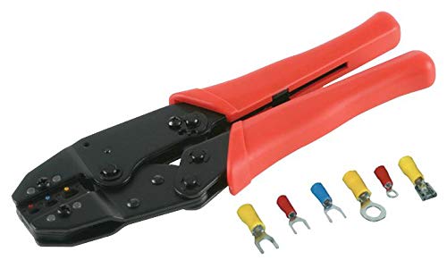 Professional Ratchet Crimping Tool for Electrical & Automotive Wiring - D03009 - Perfect for DIY, Home Repairs, and Professional Use