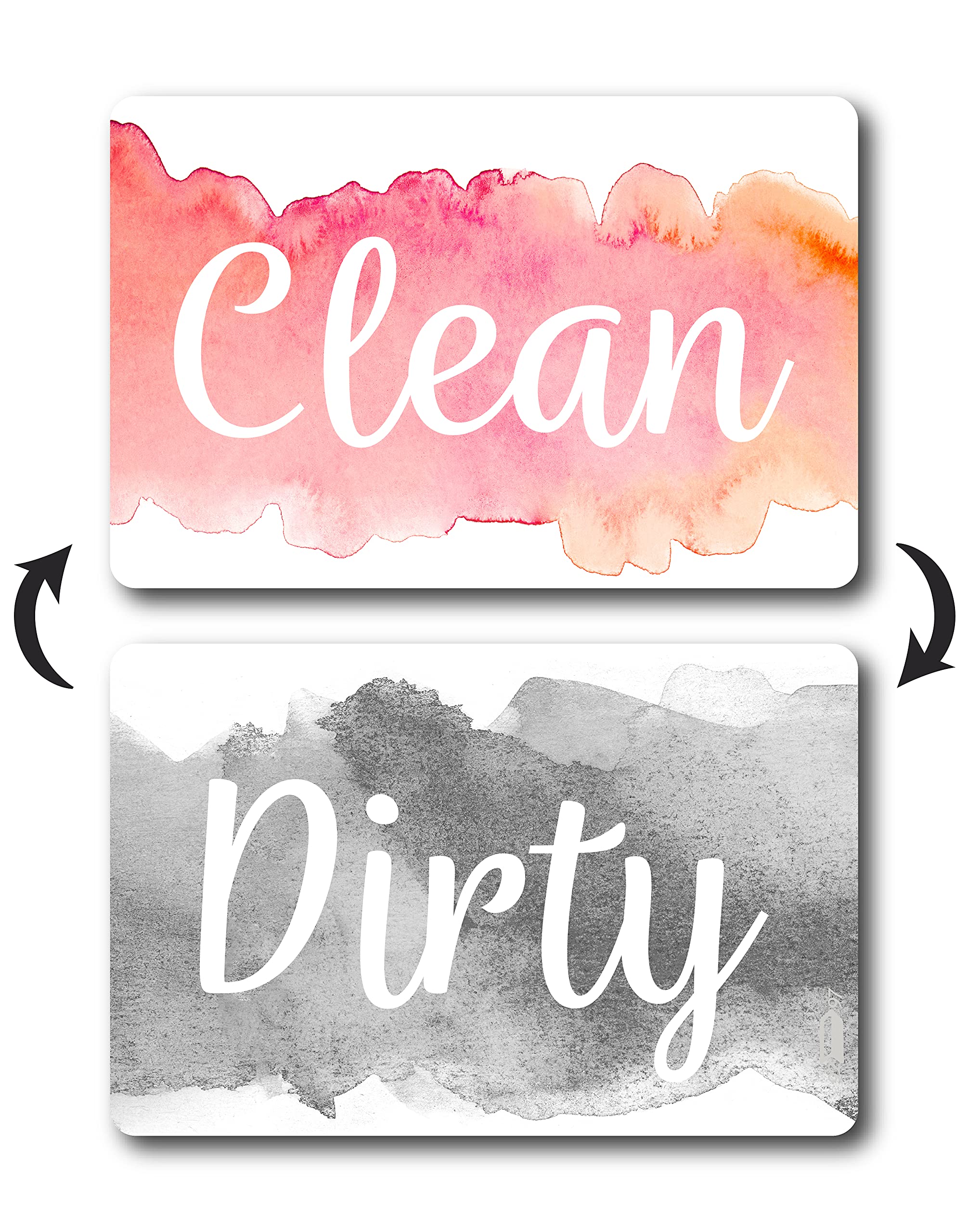 Brothers Sunrise Pink & Gray Dishwasher Magnet - Clean Dirty Indicator Sign for Kitchen, Universal Dishwasher & Refrigerator Magnet for Home Organization - Perfect for Kitchen, Office, Dorm & RV Use