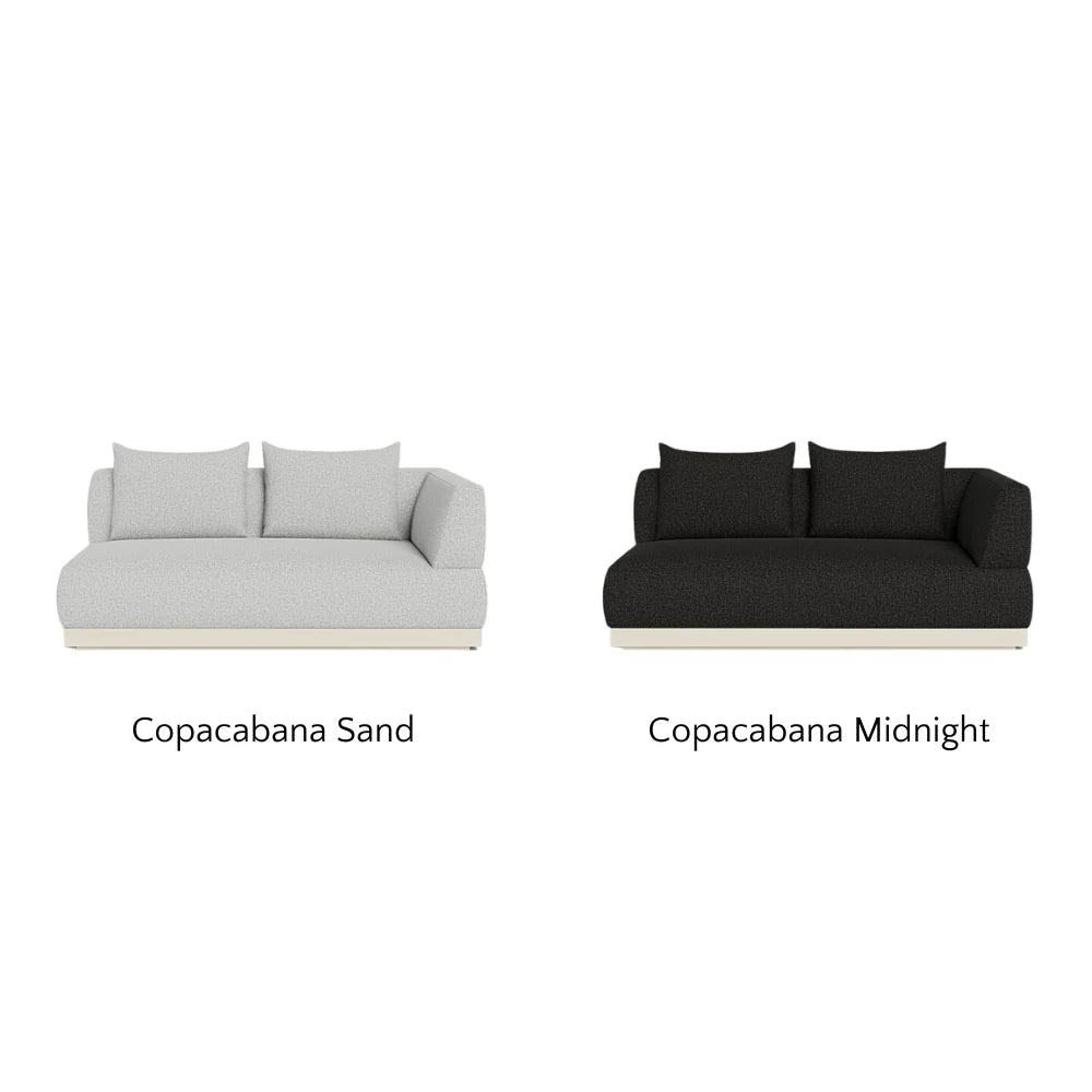 Amalfi 2-Seat Right Arm Outdoor Sectional Sofa - Patio Furniture for Backyard, Poolside & Garden Relaxation