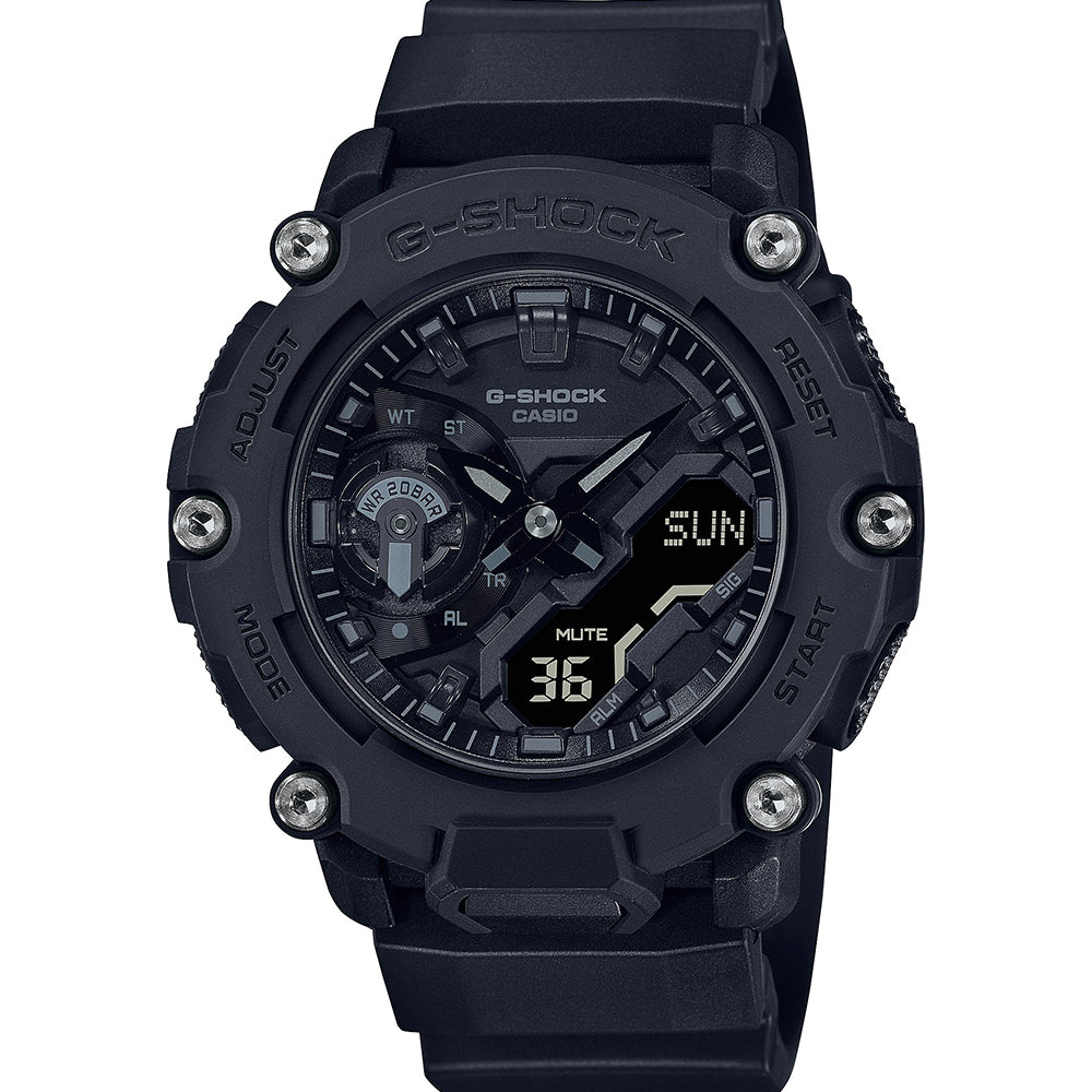 G Shock GA2200BB 1A Digital Sport Watch for Men - Shock Resistant, Waterproof, LED Backlight - Perfect for Outdoor Activities, Running, Hiking & Adventure Sports