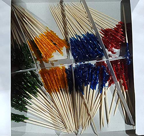 JoseonGotElephant 4-Inch Wooden Toothpicks - 1000 Count, Cellophane Frill Decorative Toothpicks for Sandwiches, Appetizers, Cheese Platters & Party Finger Foods - Perfect for Catering, Weddings & Home Entertaining