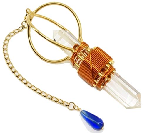 Healing Crystal Wand - Sky Vajra Etheric Weaver Pendant with Magnets & Copper Wire - 4.5 Inch Spiritual Energy Tool for Meditation, Reiki & Chakra Balancing