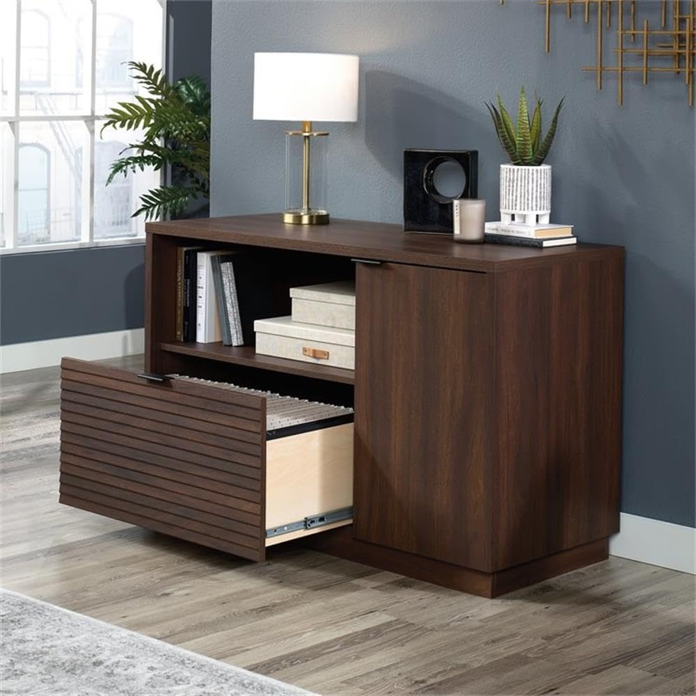 Home Office 2-Piece Set - Computer Desk with Wooden Storage Credenza for Small Spaces | Modern Workstation for Home Office, Study Room & Dormitory